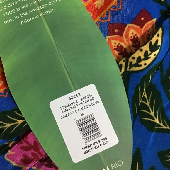 Farm Rio Pineapple Garden Caftan Maxi Dress - Picture 13 of 14